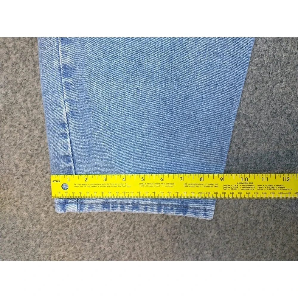 Wrangler 976T1SB Mens Light Wash Straight Leg Denim Jeans 40x31 Blue Cotton